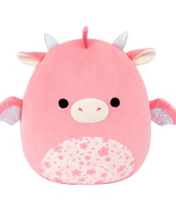 14-Inch Aegi the Pink Dragon with Sakura Print Belly