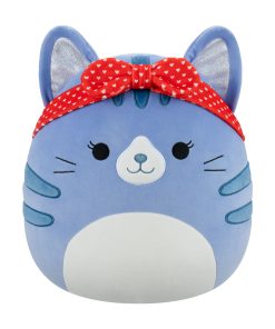 5-Inch Carizma the Blue Tabby Cat with Headband