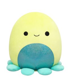 12-Inch Orphie the Lime Green Octopus with Teal Tentacles