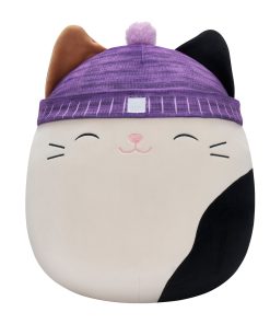 14-Inch Cam Calico Cat with Purple Hat