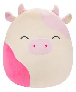 20-Inch Caedyn the Cream Cow with Pink Spots