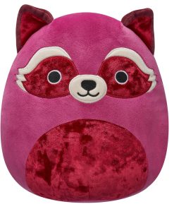 8-Inch Olivieri the Maroon Raccoon with Velvet Accents