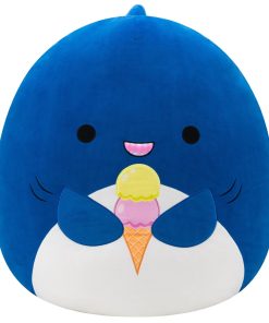 20-Inch Mav the Blue Shark Holding Ice Cream