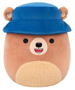 12-Inch Stokely the Brown Kodiak Bear with Bucket Hat