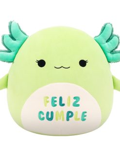 12-Inch Mipsy the Green Axolotl with ??Feliz Cumple?? Embroidery