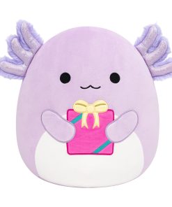 12-Inch Monica the Purple Axolotl Holding Present