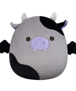 12-Inch Bridgette the Grey and Black Cow Bat