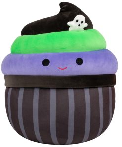 12-Inch Kurt the Black Cupcake With Green and Purple Frosting