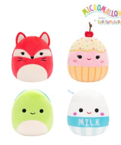 Micromallows 4-Pack - Fifi Fox, Henry Turtle, Melly Milk Carton, Clara Cupcake