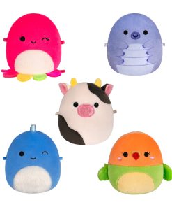 Micromallows 5-Pack - Tew Water Bear, Connor Cow, Plath Love Bird, Brody Dinosaur, Lasla Octopus