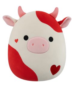 12-Inch Idris the Red and Off-White Cow